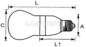 Energy Saving Reflector Lamps Drawing